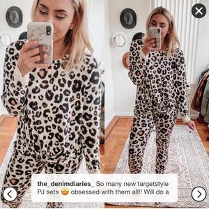 Leopard print matching PJ set